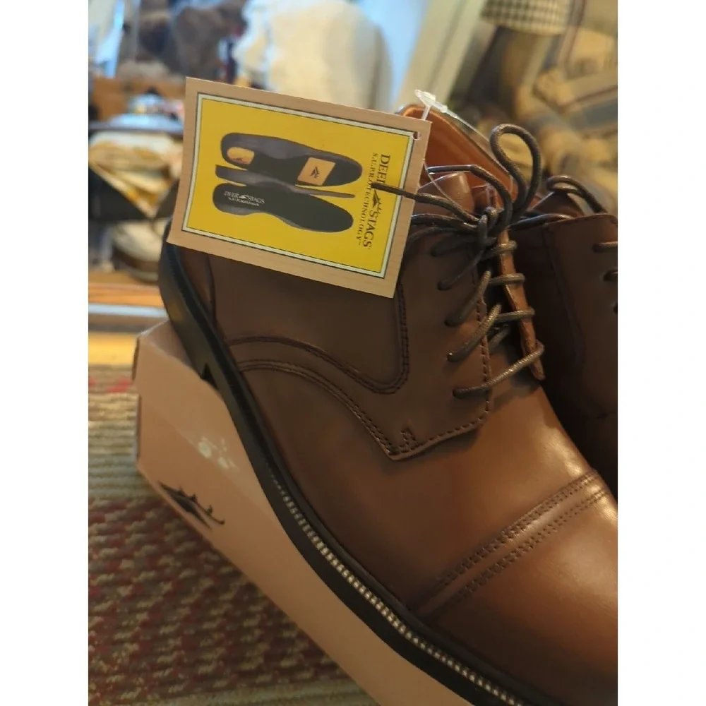 New Deer Stags Men Shoes Sz‎ 11M Oxford Casual Dress Brown Leather